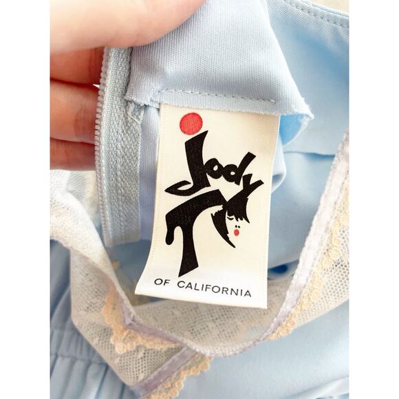 Jody T of California Sky Blue Prairie Boho Maxi Dress 70s Size 9 - Picture 7 of 13